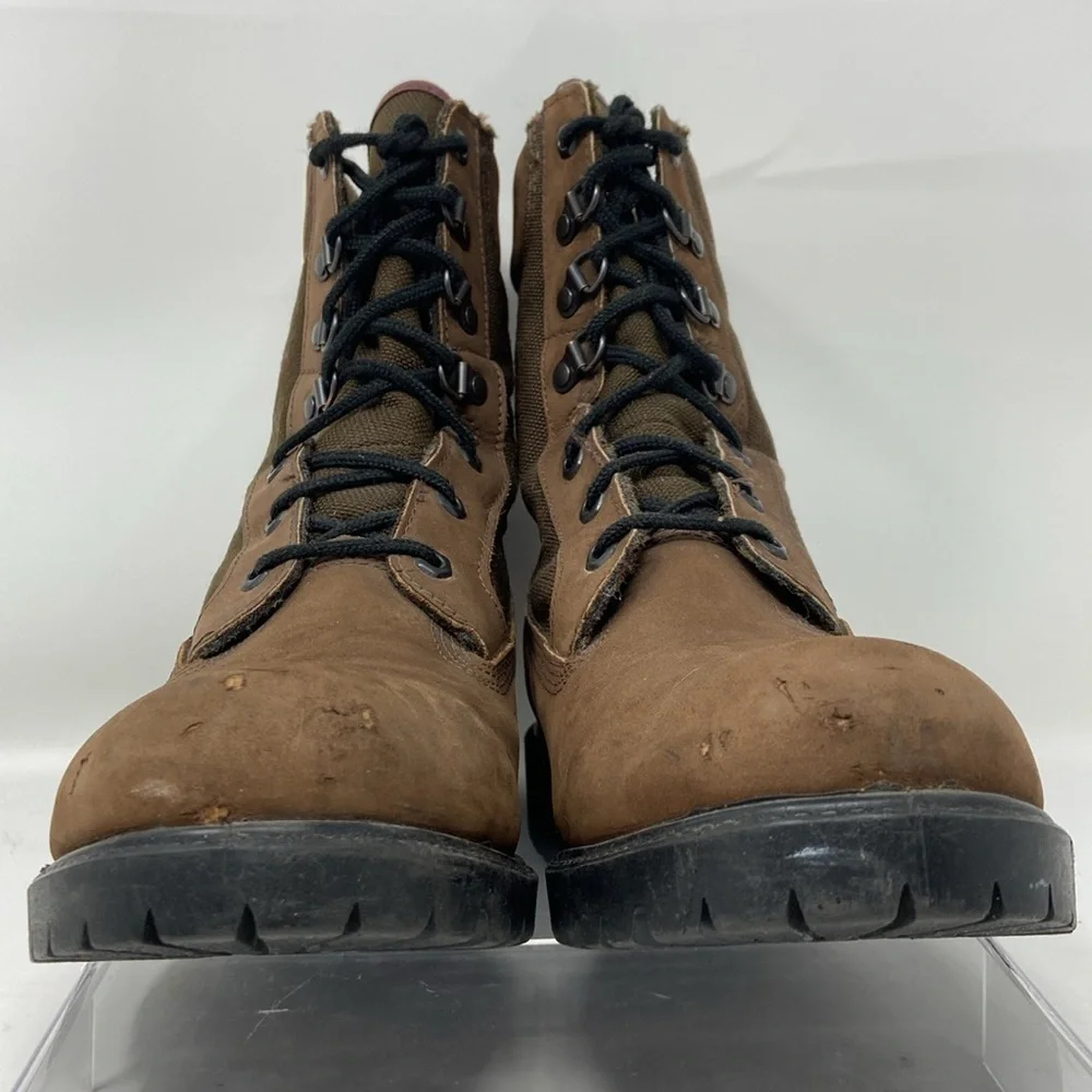 Rocky Men's RB 725 Brown Leather Mesh Thinsulate Army Combat Boots Size 10 MW